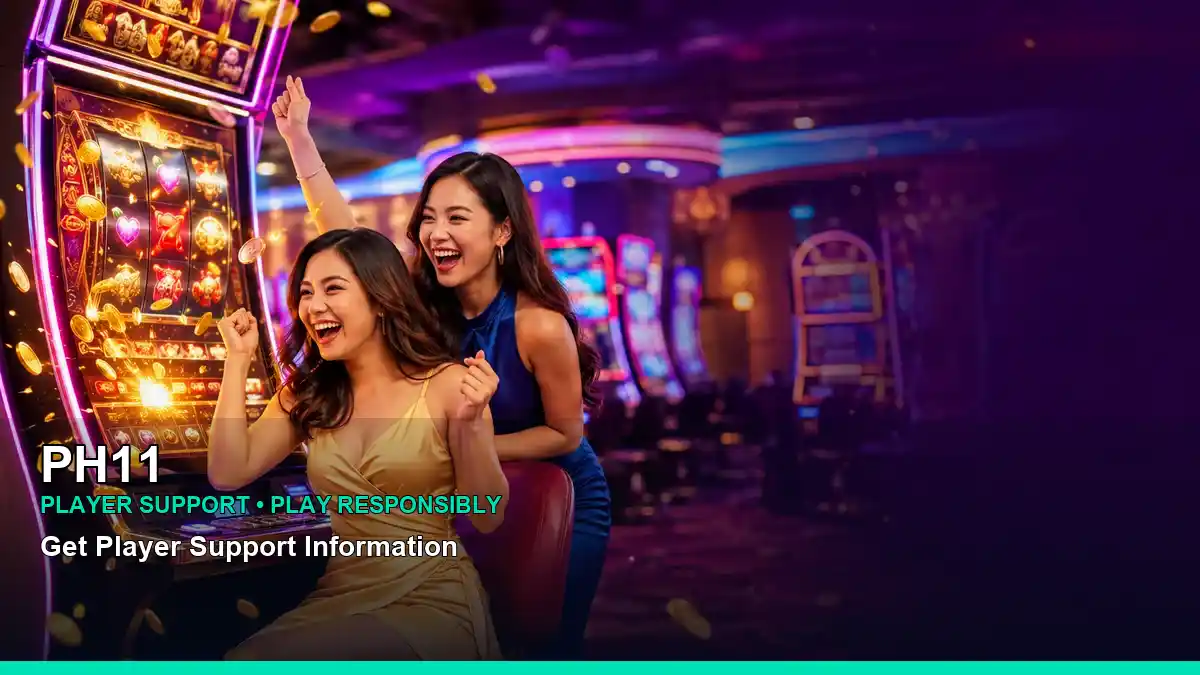 PH11 jackpot slot games with an adult casino host and a bright, energetic composition