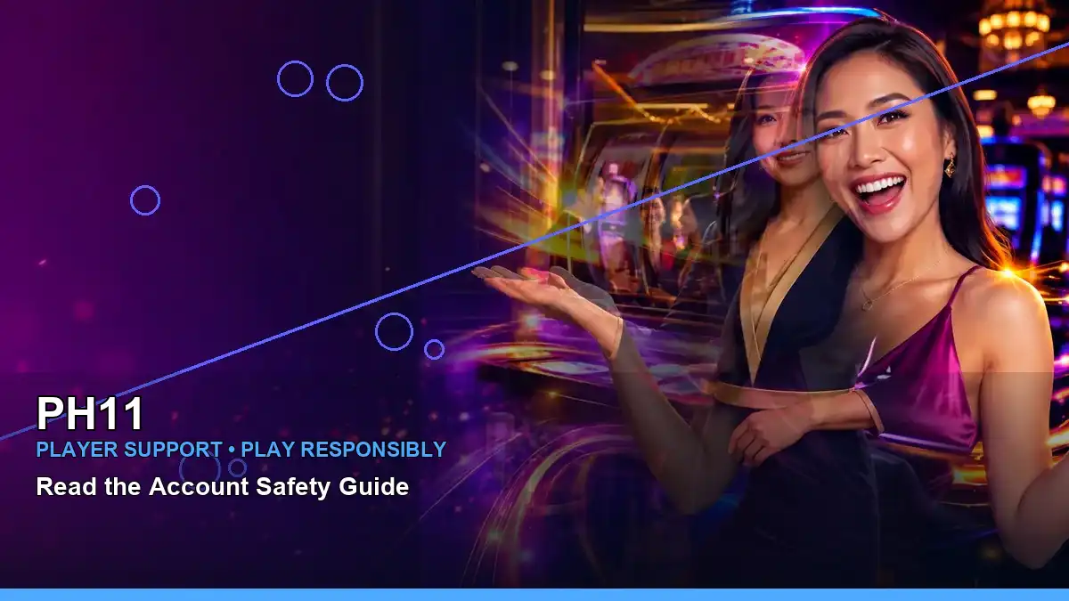 PH11 Teen Patti 20 20 information for Philippine players, shown with night-time online casino games in a right-framed scene